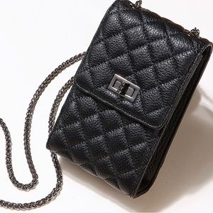 Neverout Genuine Leather Shoulder Bag For Cell Phone Purse